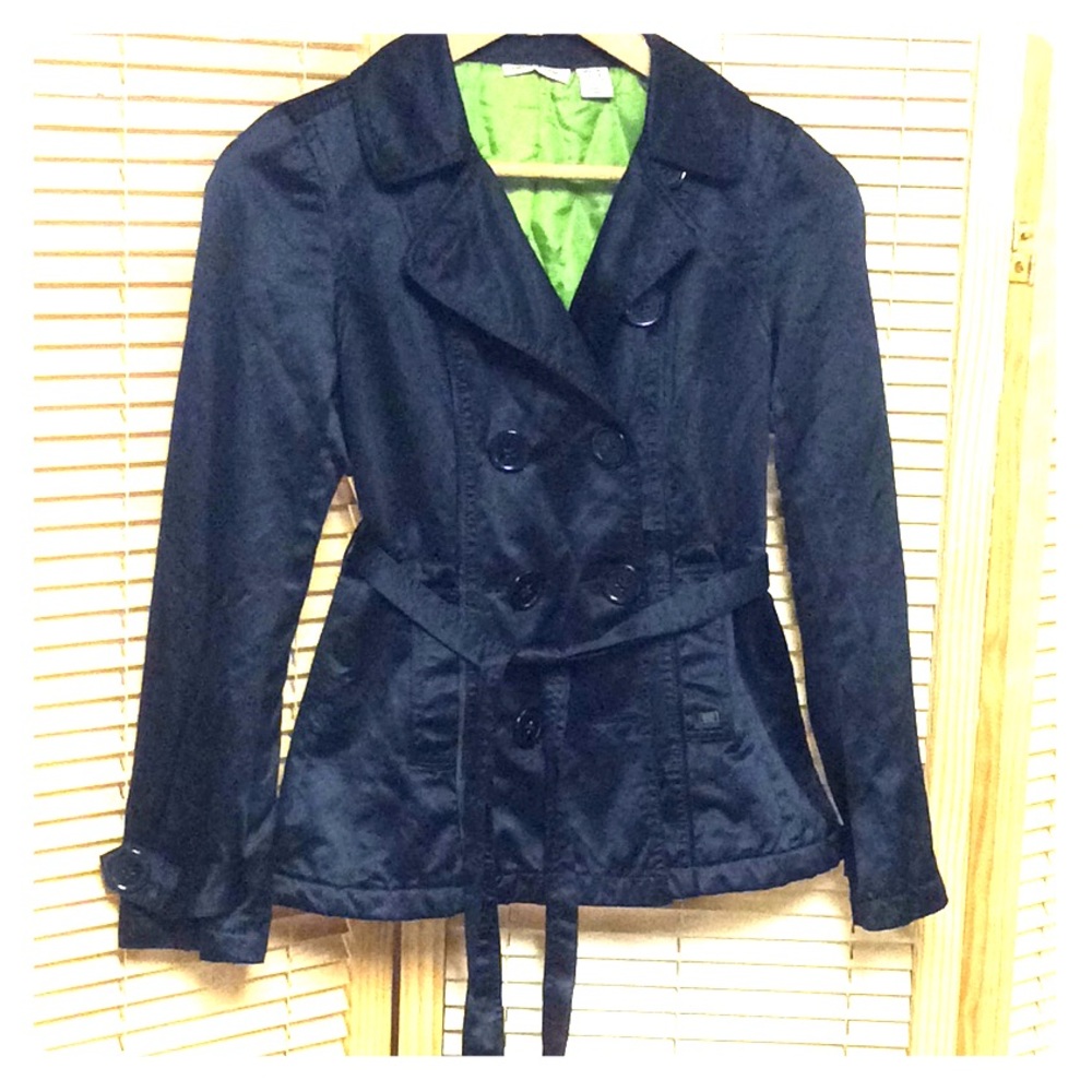 DKNY Double Breasted Black Peacoat
